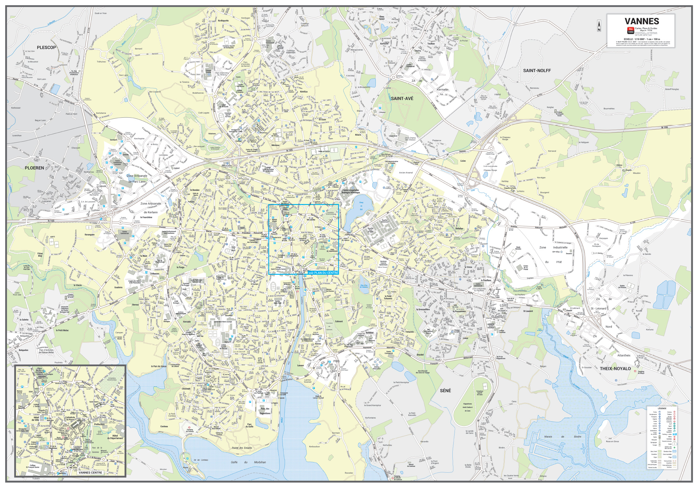 Poster du plan de ville de Vannes