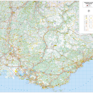 Poster de la carte routière de la région Provence-Alpes-Côte-d'Azur