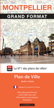 Plan de ville de Montpellier Grand Format- Blay-Foldex
