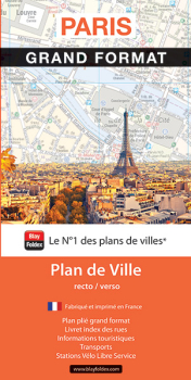Plan de ville de Paris Grand Format- Blay-Foldex