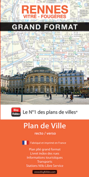 Plan de ville de Rennes Grand Format- Blay-Foldex