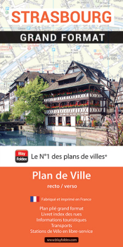 Plan de ville de Strasbourg Grand Format- Blay-Foldex