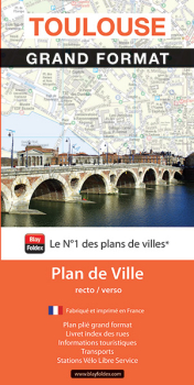 Plan de ville de Toulouse Grand Format- Blay-Foldex
