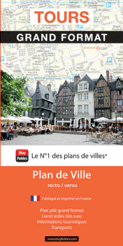 Plan de ville de Tours Grand Format- Blay-Foldex
