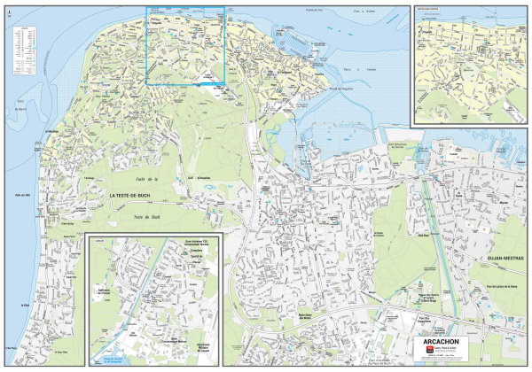 Poster du plan de ville d'Arcachon