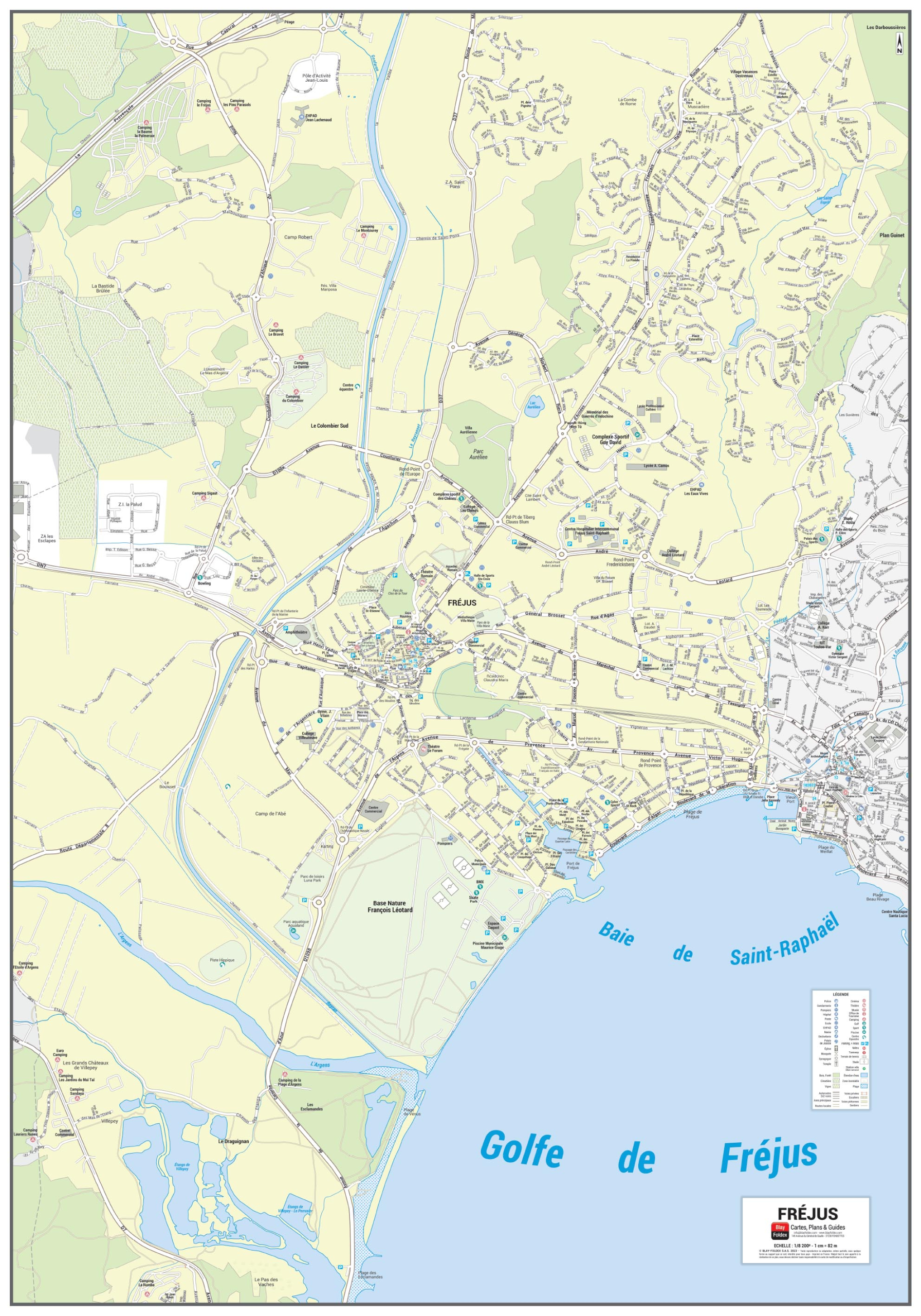 Poster du plan de ville de Fréjus