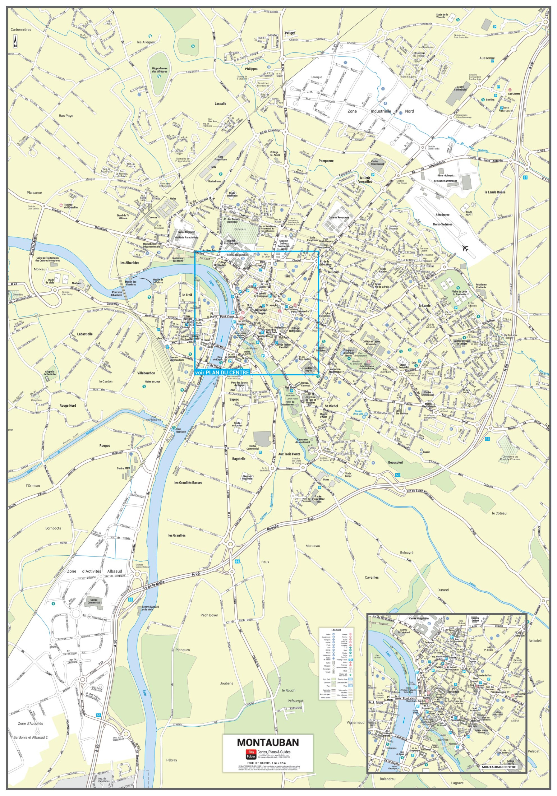 Poster du plan de ville de Montauban