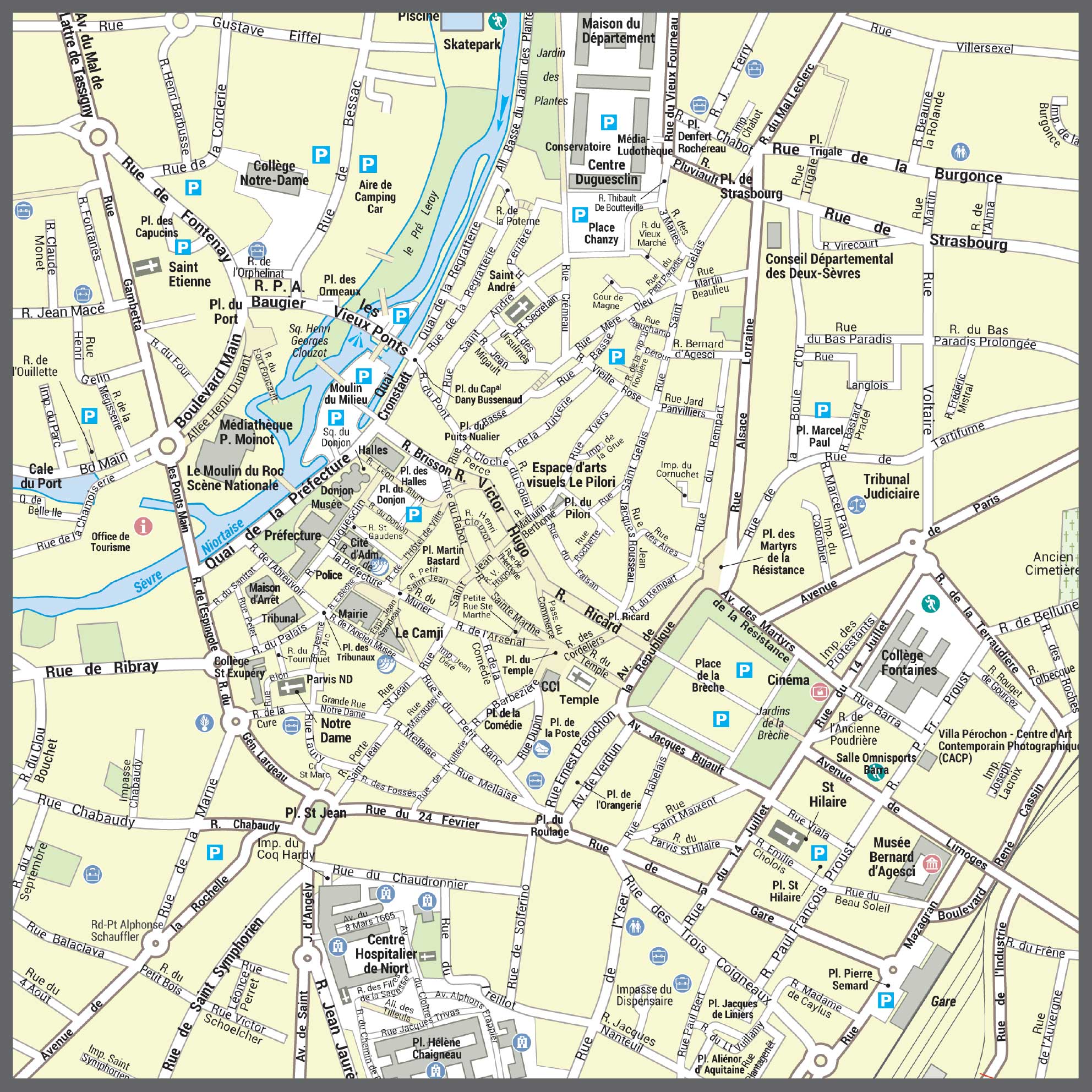Poster du plan de ville de Niort