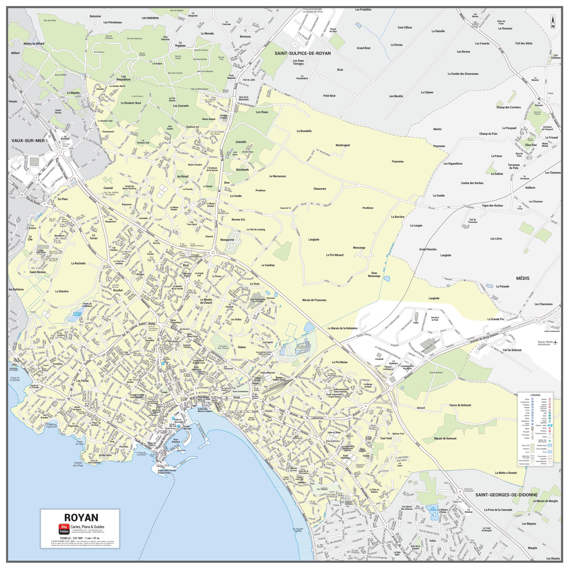 Poster du plan de ville de Royan