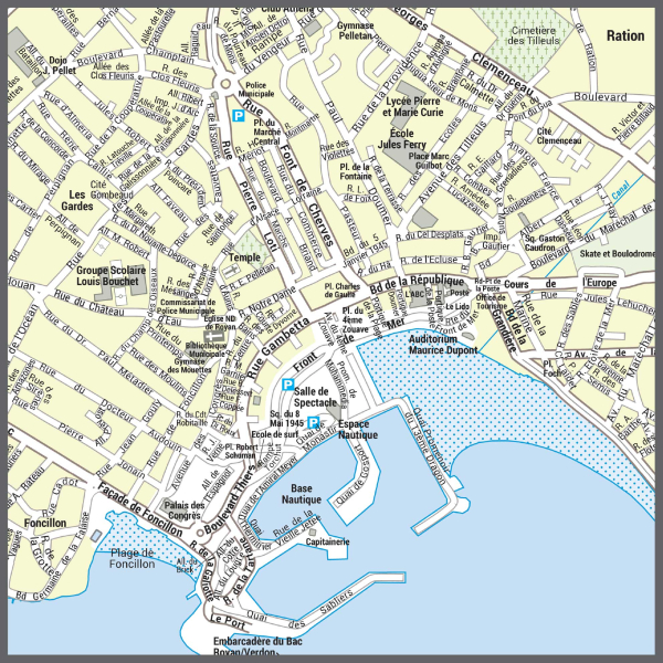 Poster du plan de ville de Royan