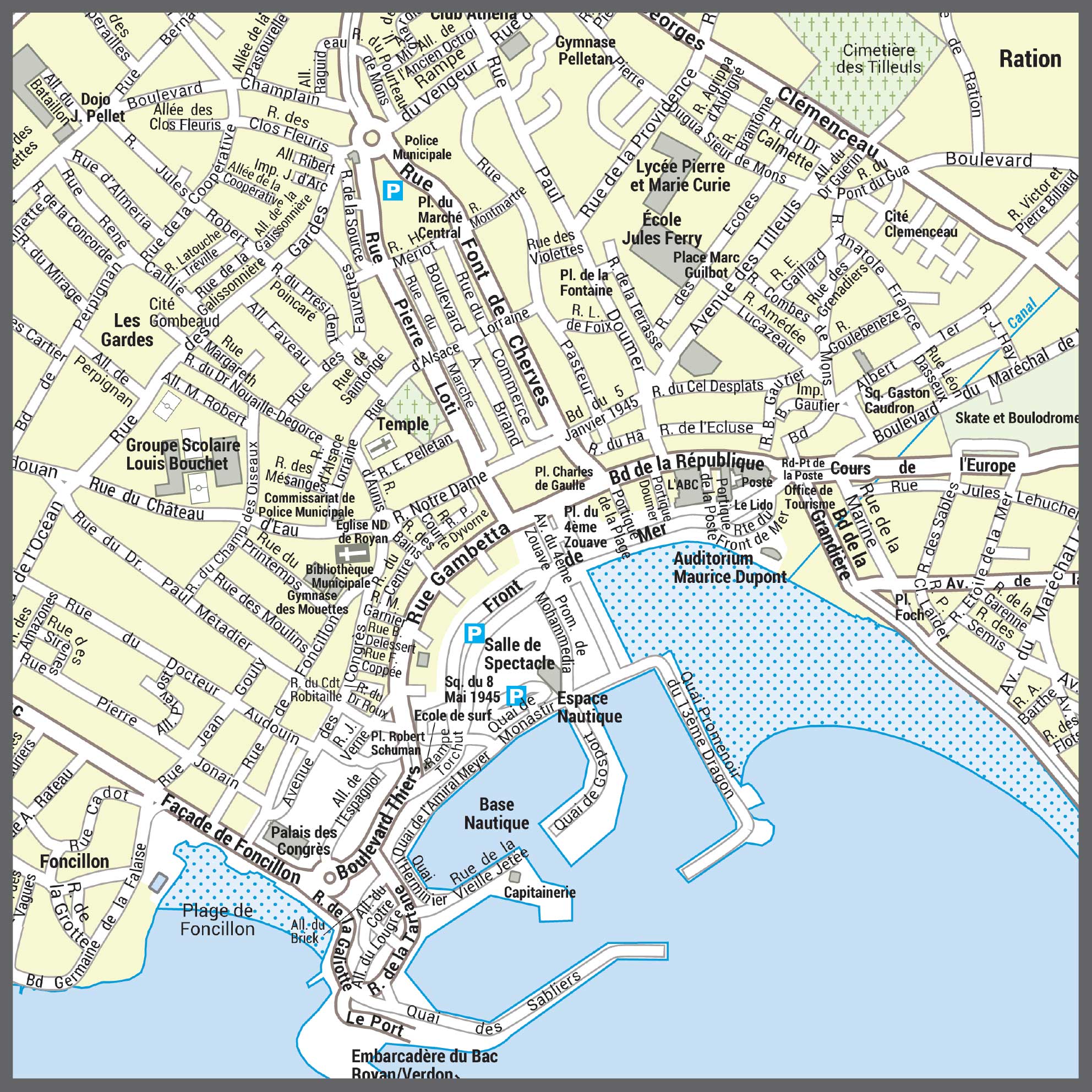 Poster du plan de ville de Royan