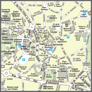 Poster du plan de ville de Saint-Brieuc