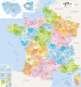 Carte de France administrative 2025 - Blay-Foldex