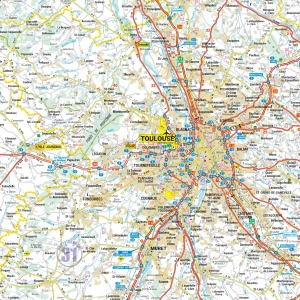 Carte routière et touristique de la région Occitanie