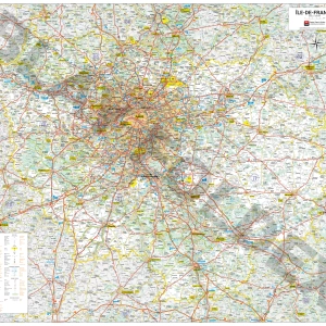 Carte routière et touristique de la région Ile-de-France