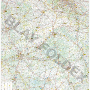 Carte routière et touristique de la région Centre Val-de-Loire