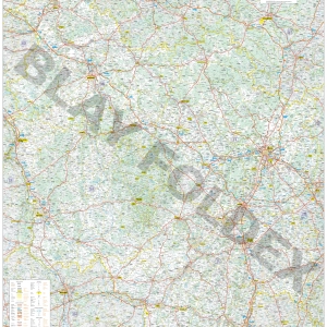 Carte routière et touristique de la région Bourgogne