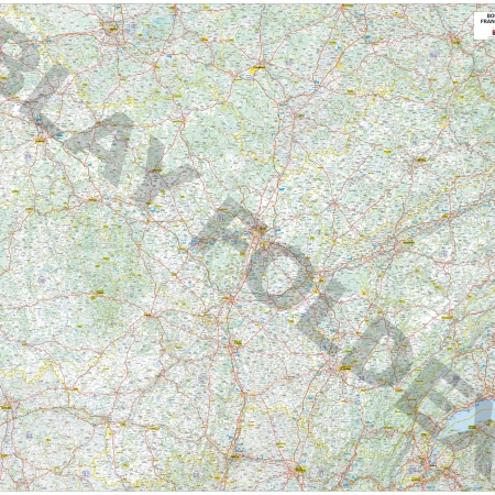 Carte routière et touristique de la région Franche-Comté