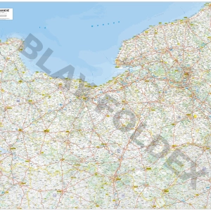Carte routière et touristique de la région Normandie