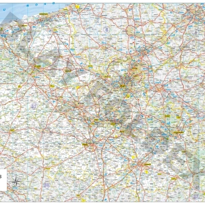 Carte routière et touristique de la région Nord-Pas-de-Calais
