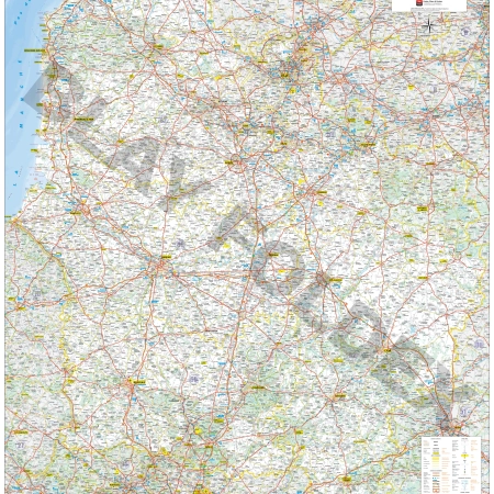 Carte routière et touristique de la région Hauts-de-France
