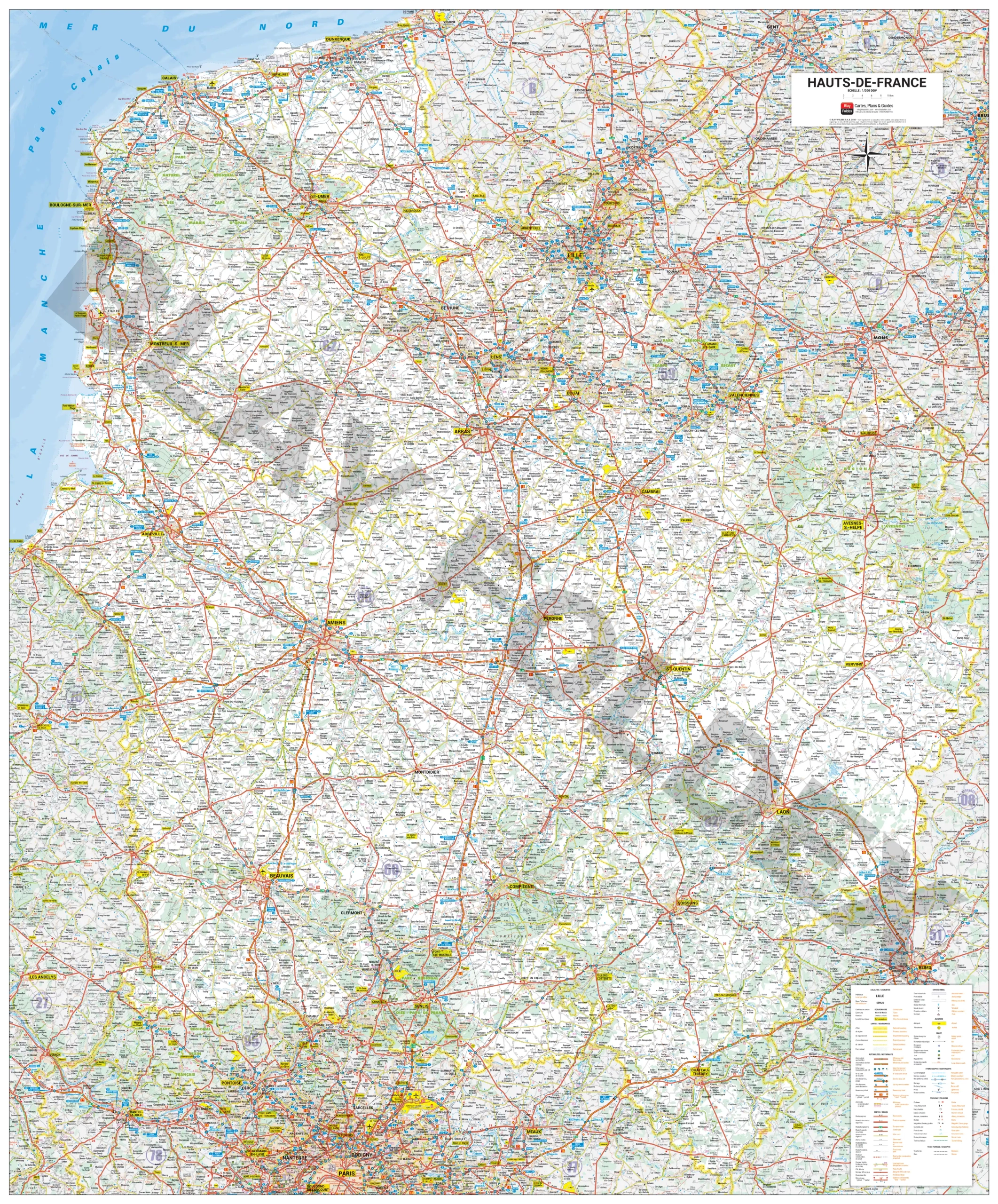 REG32-Carte_des_Hauts-de-France Carte routière et touristique de la région Hauts-de-France