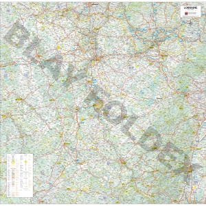 Carte routière et touristique de la région Lorraine