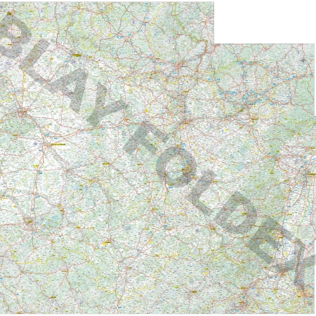 Carte routière et touristique de la région Grand Est