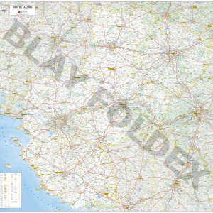 Carte routière et touristique de la région Pays de la Loire