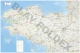 Carte routière et touristique de la région Bretagne