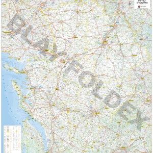 Carte routière et touristique de la région Poitou-Charentes