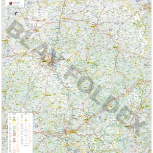 Carte routière et touristique de la région Limousin