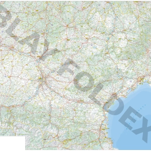 Carte routière et touristique de la région Occitanie