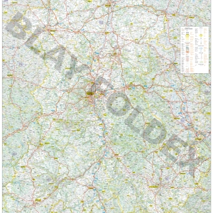 Carte routière et touristique de la région Auvergne