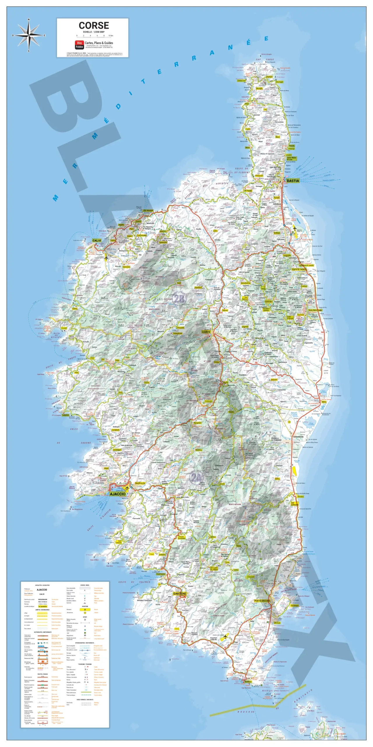 REG94-Carte_de_Corse Carte routière et touristique de la région Corse