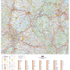 Poster de la carte routière du département de l'Ain