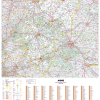Poster de la carte routière du département de l'Aisne