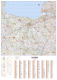 Poster de la carte routière du département du Calvados