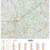 Poster de la carte routière du département de la Corrèze