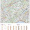 Poster de la carte routière du département du Doubs