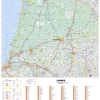 Poster de la carte routière du département des Landes