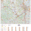 Poster de la carte routière du département de la Loire