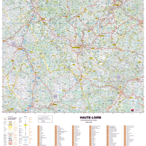 Poster de la carte routière du département de la Haute-Loire