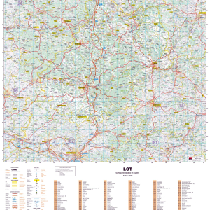 Poster de la carte routière du département du Lot