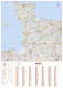 Poster de la carte routière du département de la Manche