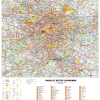 Poster de la carte routière de Paris et de sa Petite Couronne (Seine-Saint-Denis, Val-de-Marne et Hauts-de-Seine)
