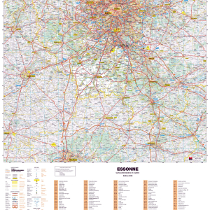 Poster de la carte routière du département de l'Essonne