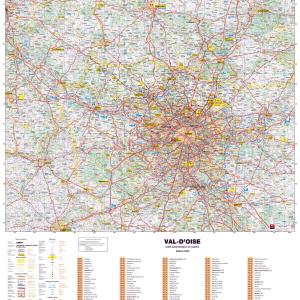 Poster de la carte routière du département de l'Oise