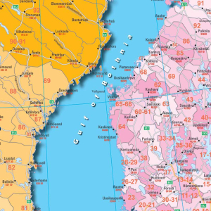 Poster Europe des Codes postaux