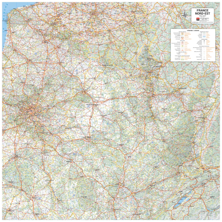 Carte de France quart nord-est - 2021 - Blay-Foldex